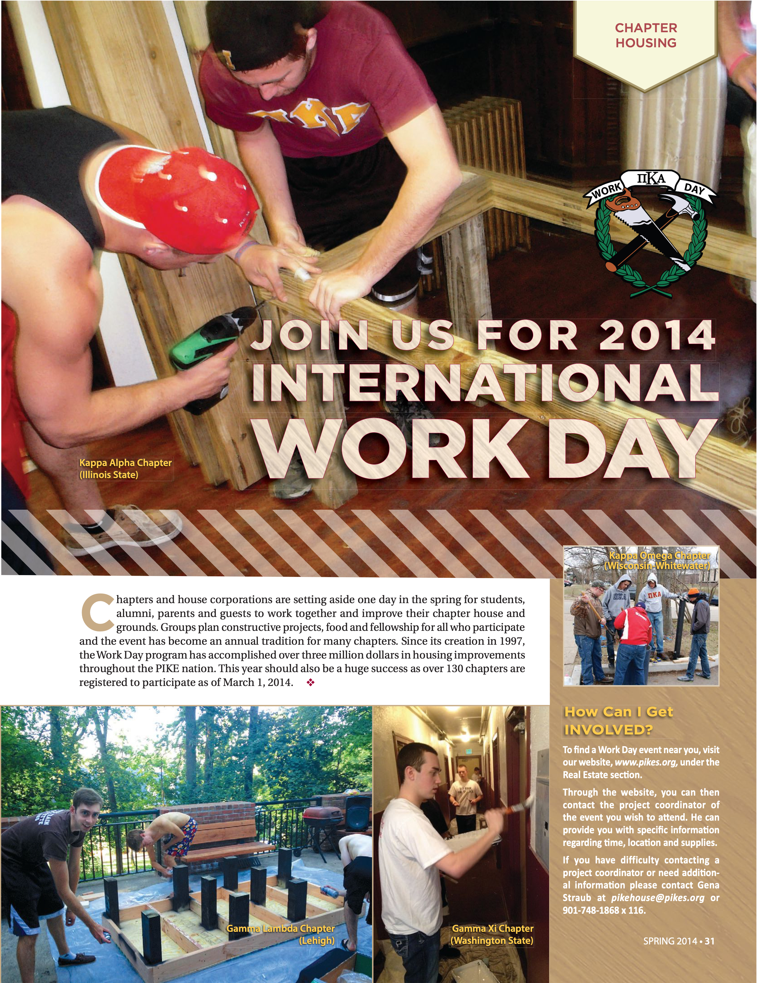 Chapter Housing: Join Us for 2014 International Work Day, Spring 2014